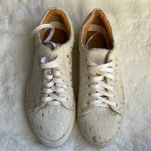 Diba real dyed cow fur shoes